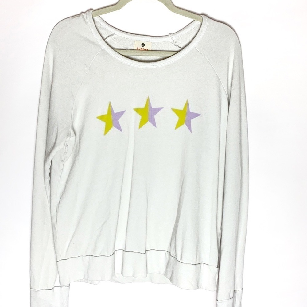Sundry light gray 3 star sweatshirt Medium NWOT